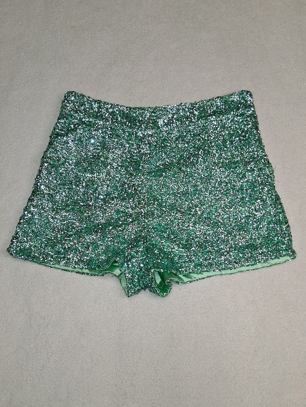 Forever 21 Green Sequin High Waist Women’s Shorts